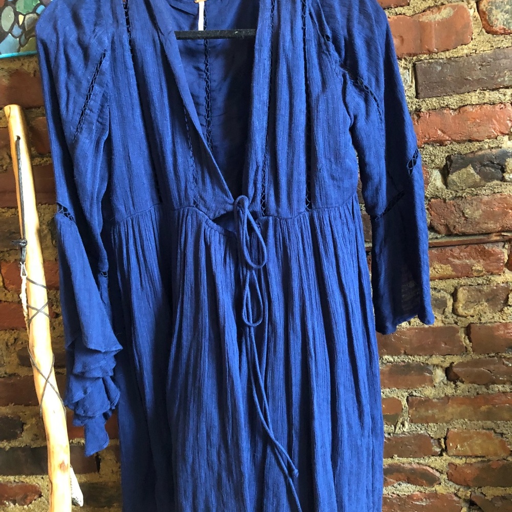Authentic Free People Perfect Spring Blue Dress